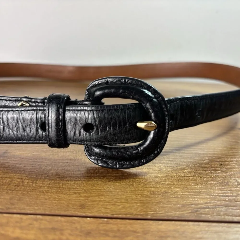 Vintage Cole Haan Black Genuine Leather Belt Classic Style Medium